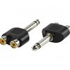 SDOPPIATORE RCA VALUELINE AC-036 da 2 RCA MONO A 1 JACK 6,3 MM MONO